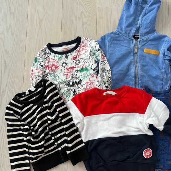 Lot Boys Toddler Set of 7  Sweaters Tops Hoodie ( Various 2-4 YRS ) - Picture 2 of 3